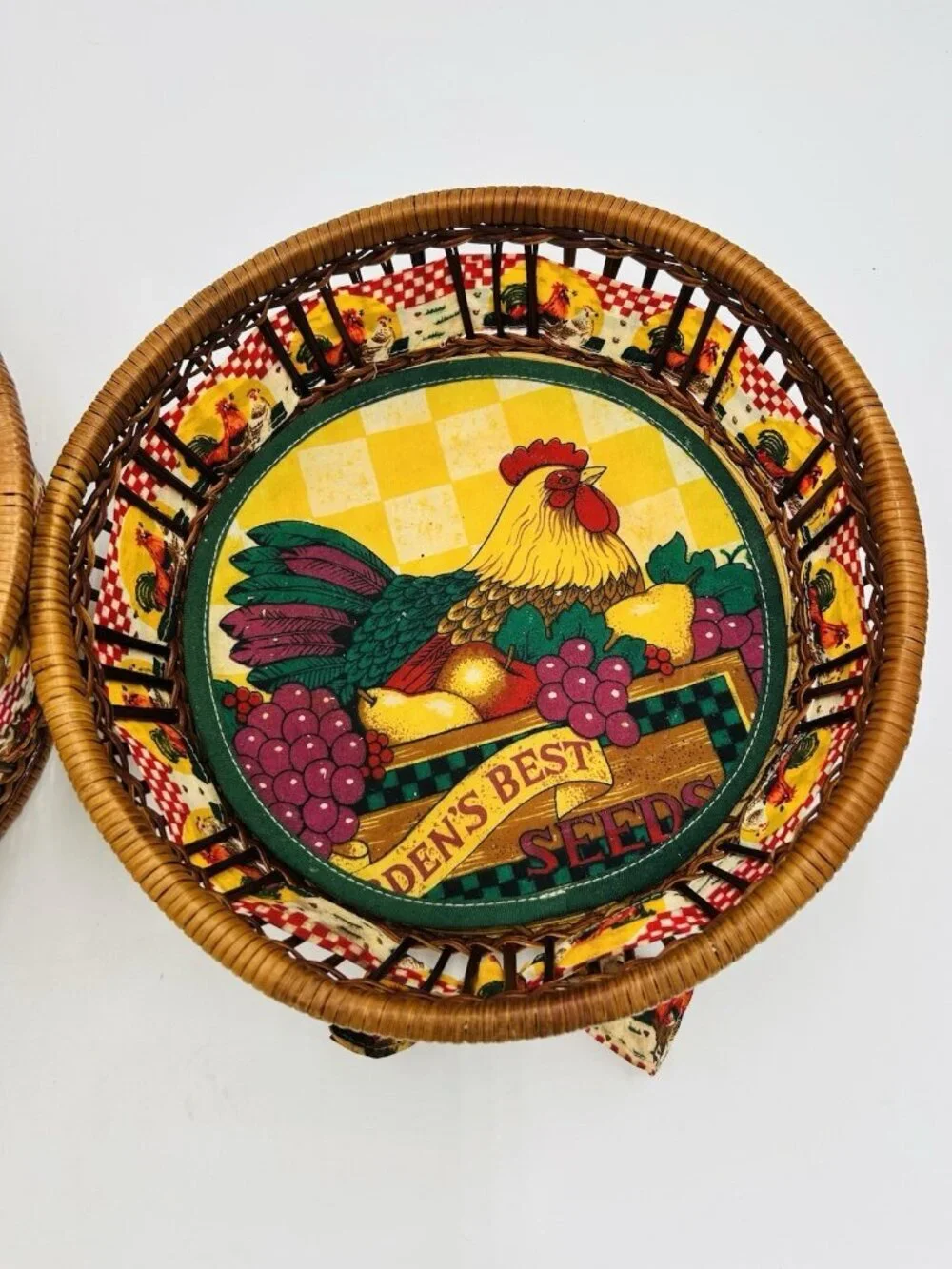Vintage Country Wicker Rooster Chicken 12